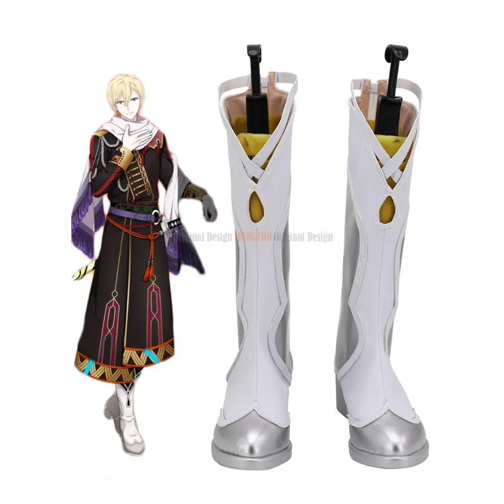 

Серебристые ботинки для косплея Idolish7 Nagi Rokuya, изготовленные на заказ