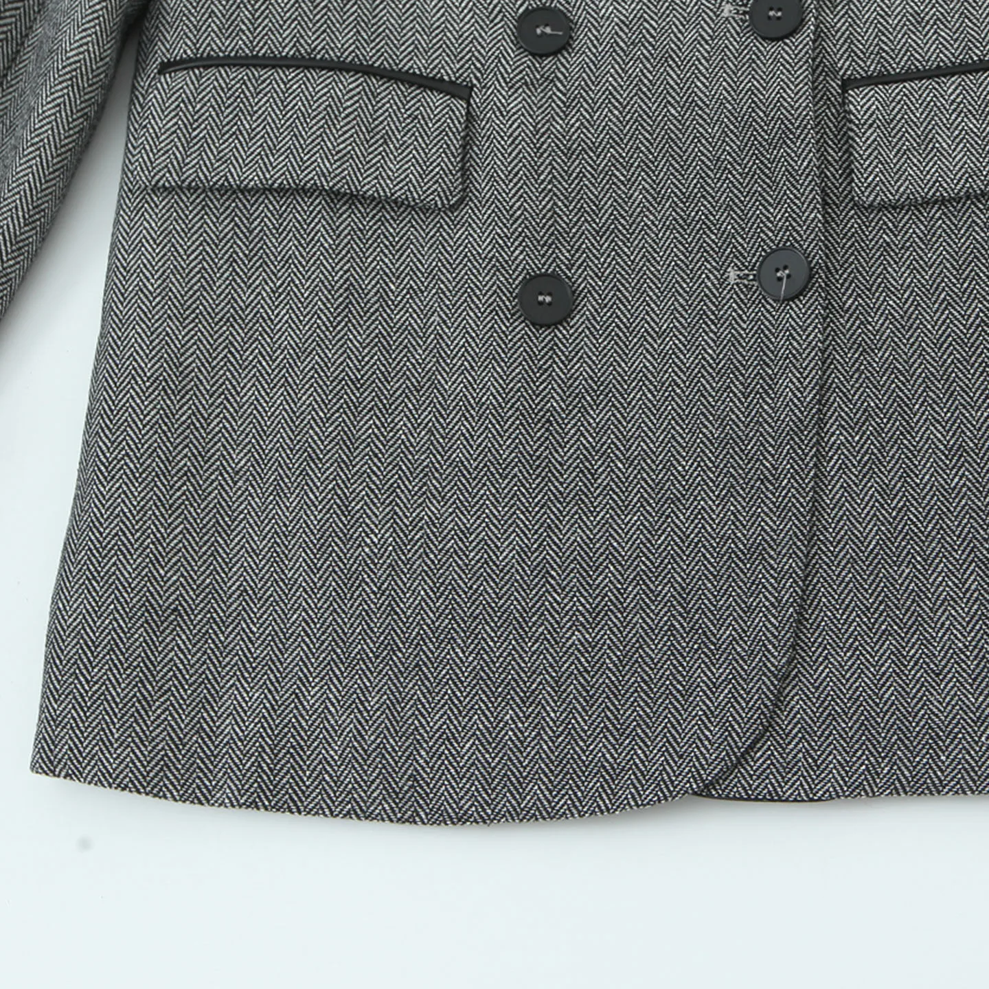 Z Zweireihiger Damen-Lederanzug Jaet Casual Commute Long Sve Flachkragen Breites Revers Herbst Neu Sle