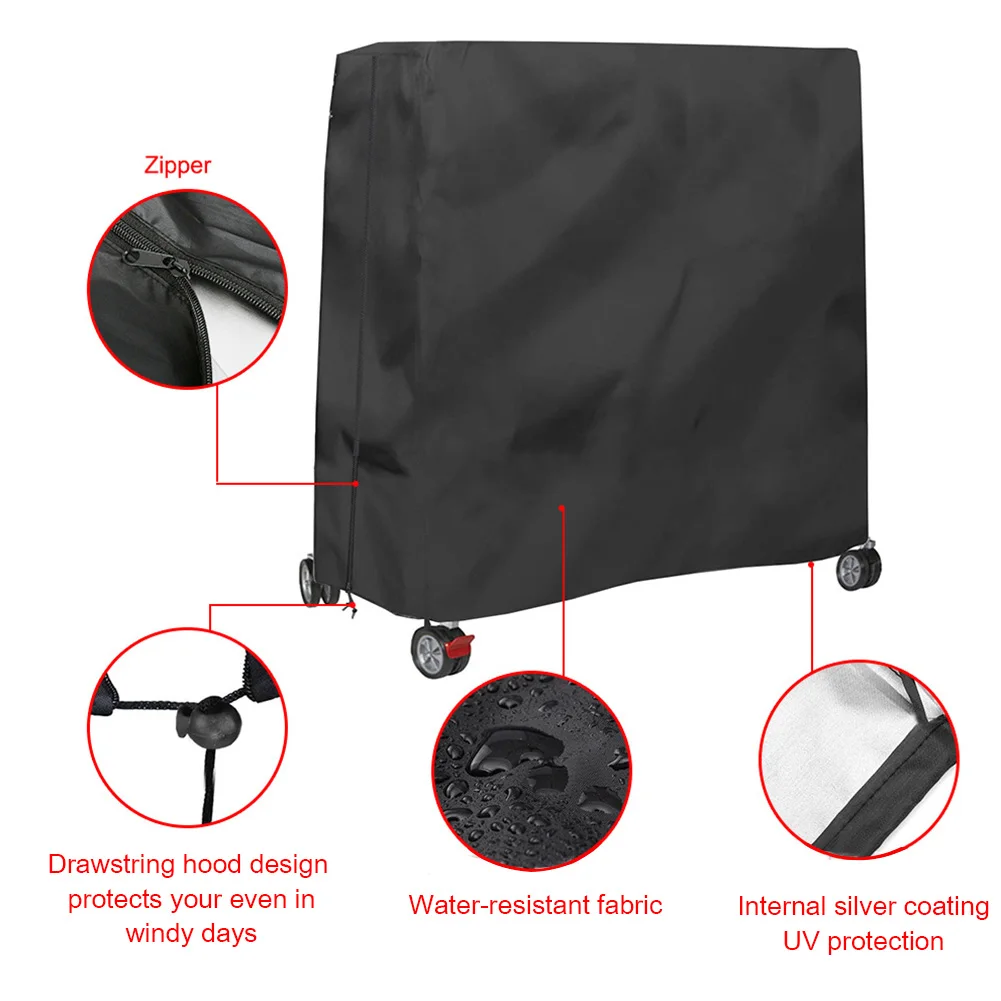 Cubierta plegable para mesa de tenis de mesa, Protector de mesa a prueba de polvo con cremallera, cubierta para tenis de mesa impermeable para uso en interiores y exteriores