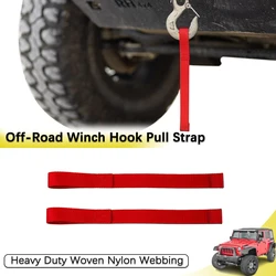Winch Hook Pull Straps for Jeep Off-road Accessories Universal Car Accessory Outdoor Car Tow Rope Heavy Duty Trailer Rope 2pcs