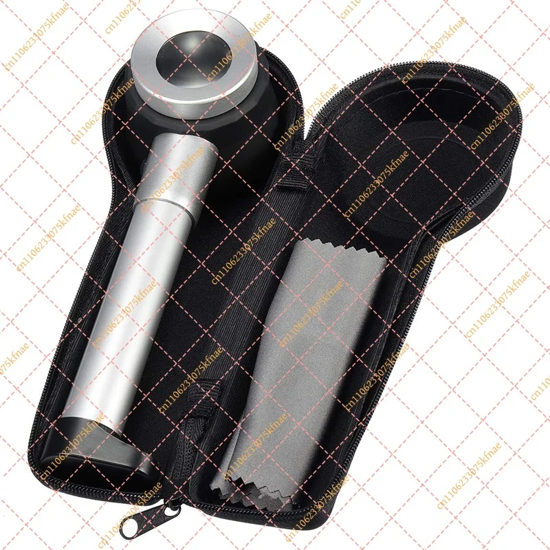 Handheld 45X Folding Linen Tester with Light & Calibration Scale | Metal Thread Counter Magnifier for Fabric Inspection