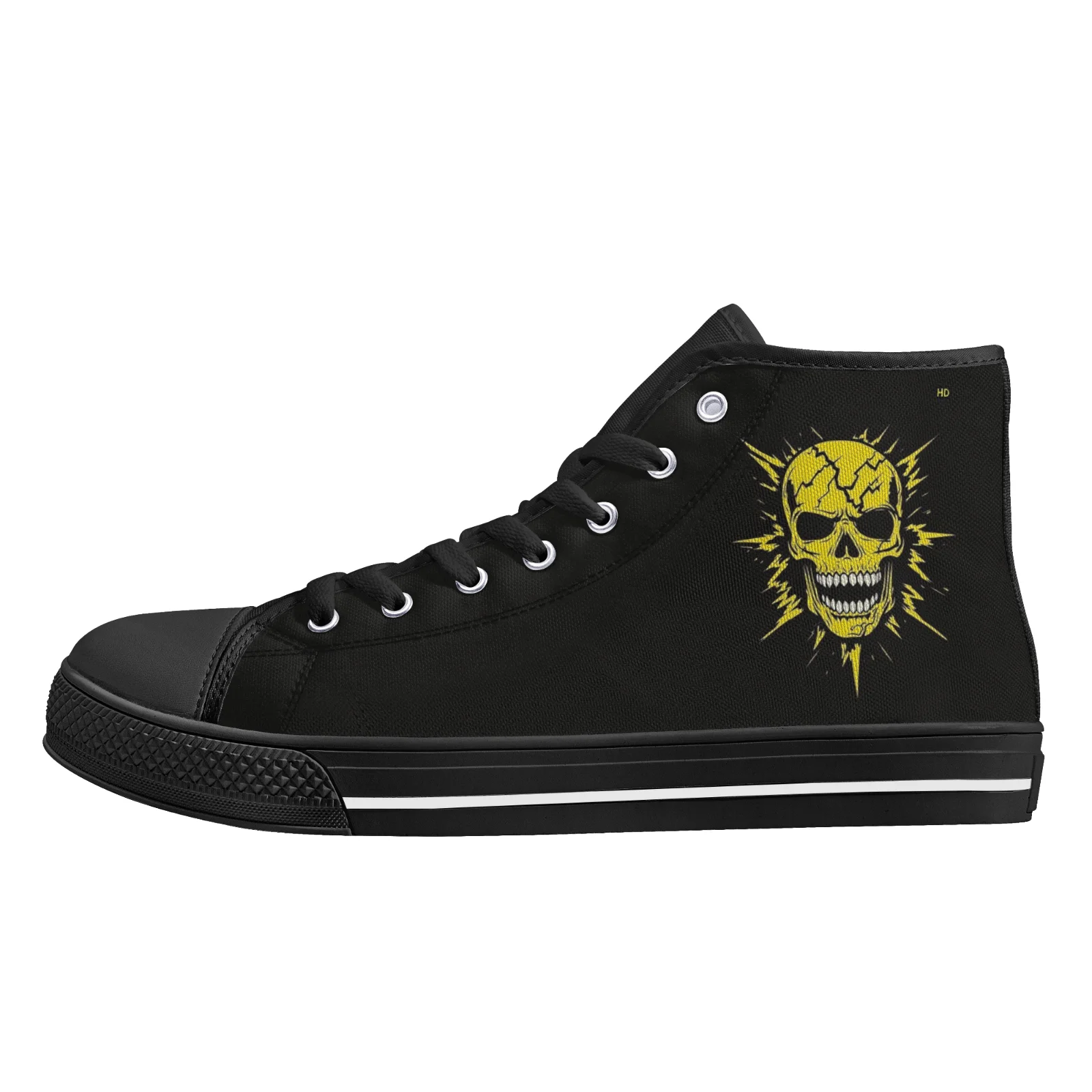 

Custom Shoes Skull Graphic Men's Classic High Top Canvas Shoes Women Vulcanized Shoes Teenage Flats Sneakers Footwears