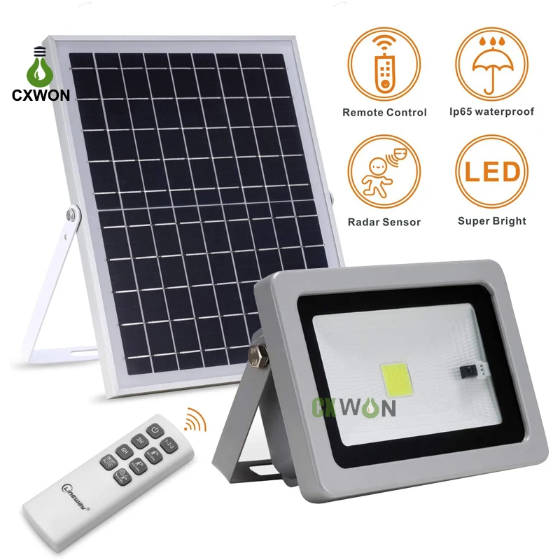 

Solar Flood Light With Radar Sensor Solar LED Lights Outdoor Waterproof Indoor Solar Powered Security Lamps for Garden Yard