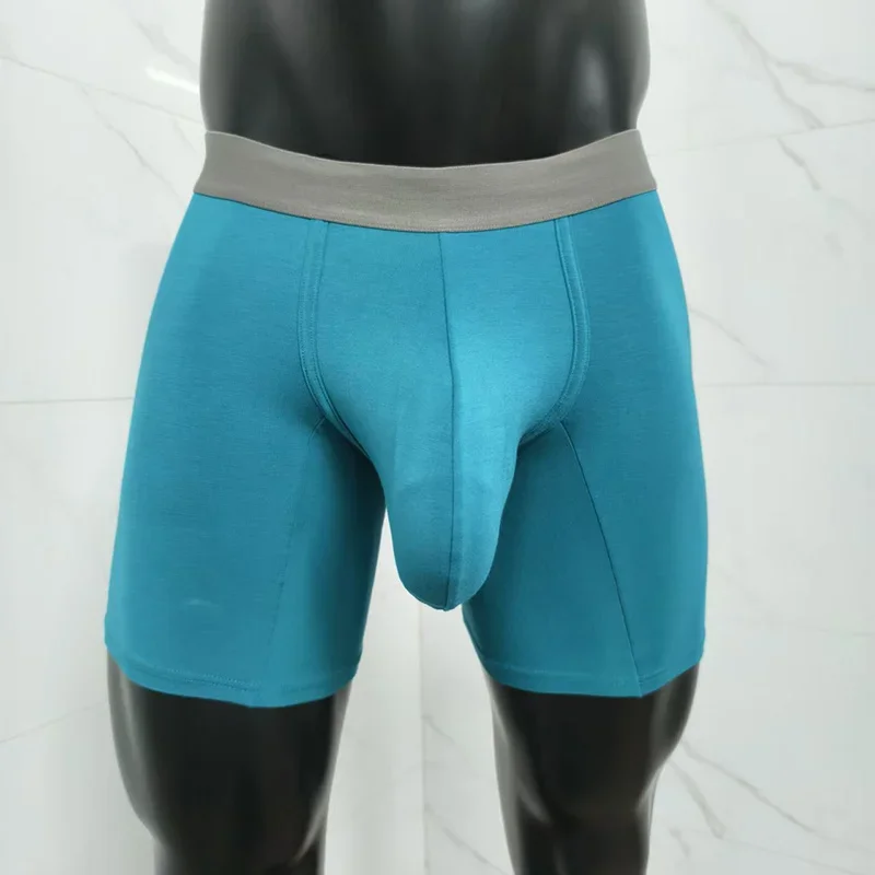 Calzoncillos bóxer de modal ABCD para hombre con bolsa grande, transpirables, antidesgarros, deportivos, sexys, con realce en U