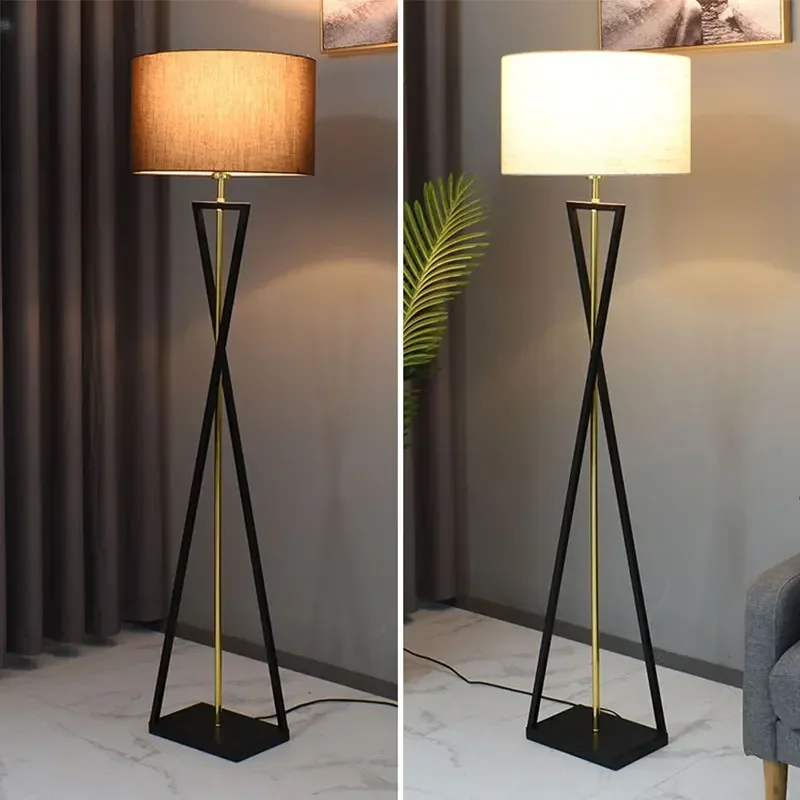 Modern Simple Creative Iron Stand Lamp Designer Home Corner Floor Lamp for Living Room Bedroom Decor Led Night Standing Lamps