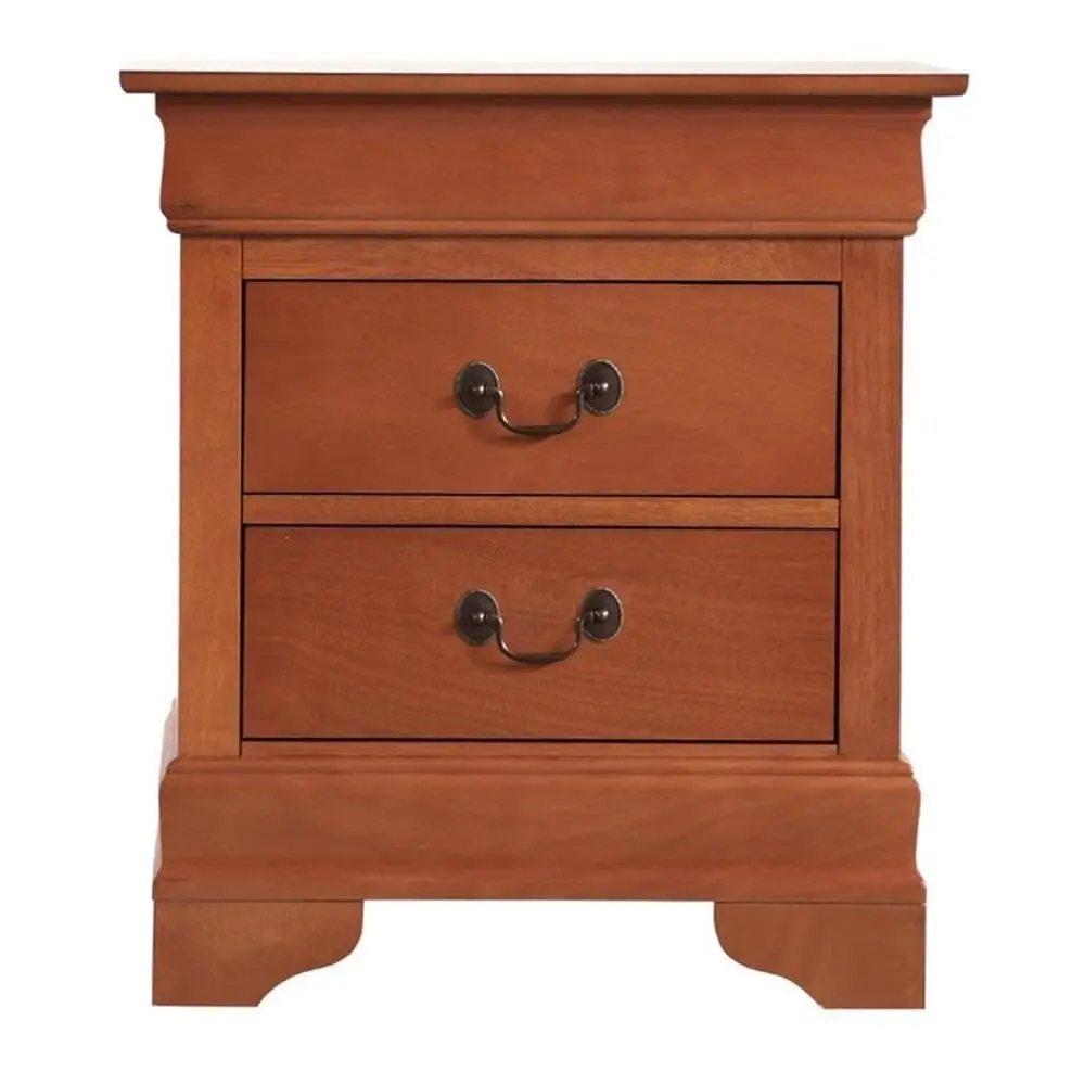 منضدة ذات درجين من خشب البلوط #4