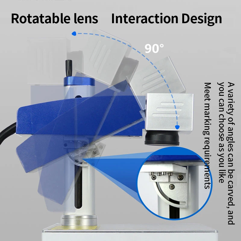 Máy Tính Để Bàn Sợi Laser Đánh Dấu 20W 30W 50W 110Mm 150Mm 200Mm Cho Thép Không Gỉ galvo Máy Quét Căn Chỉnh Hệ Thống Kim Loại Chạm Khắc