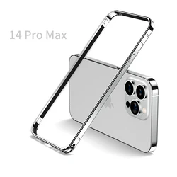 Ultra Thin Bumper Aluminum Metal Frame Hard Cover For iPhone 16e 16 15 12 13 14 Plus Pro Max Alloy Case Protective Shell Coque