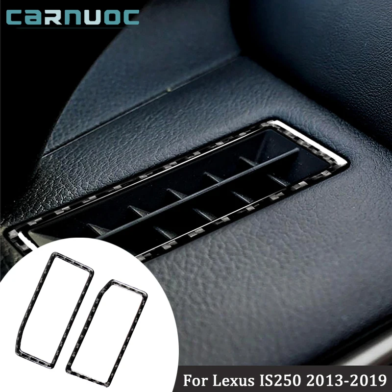 

For Lexus IS250 NX200 IS350 300H 2013-2019 Carbon Fiber Dashboard Air Vent Stickers Car Interior Decorative Accessories