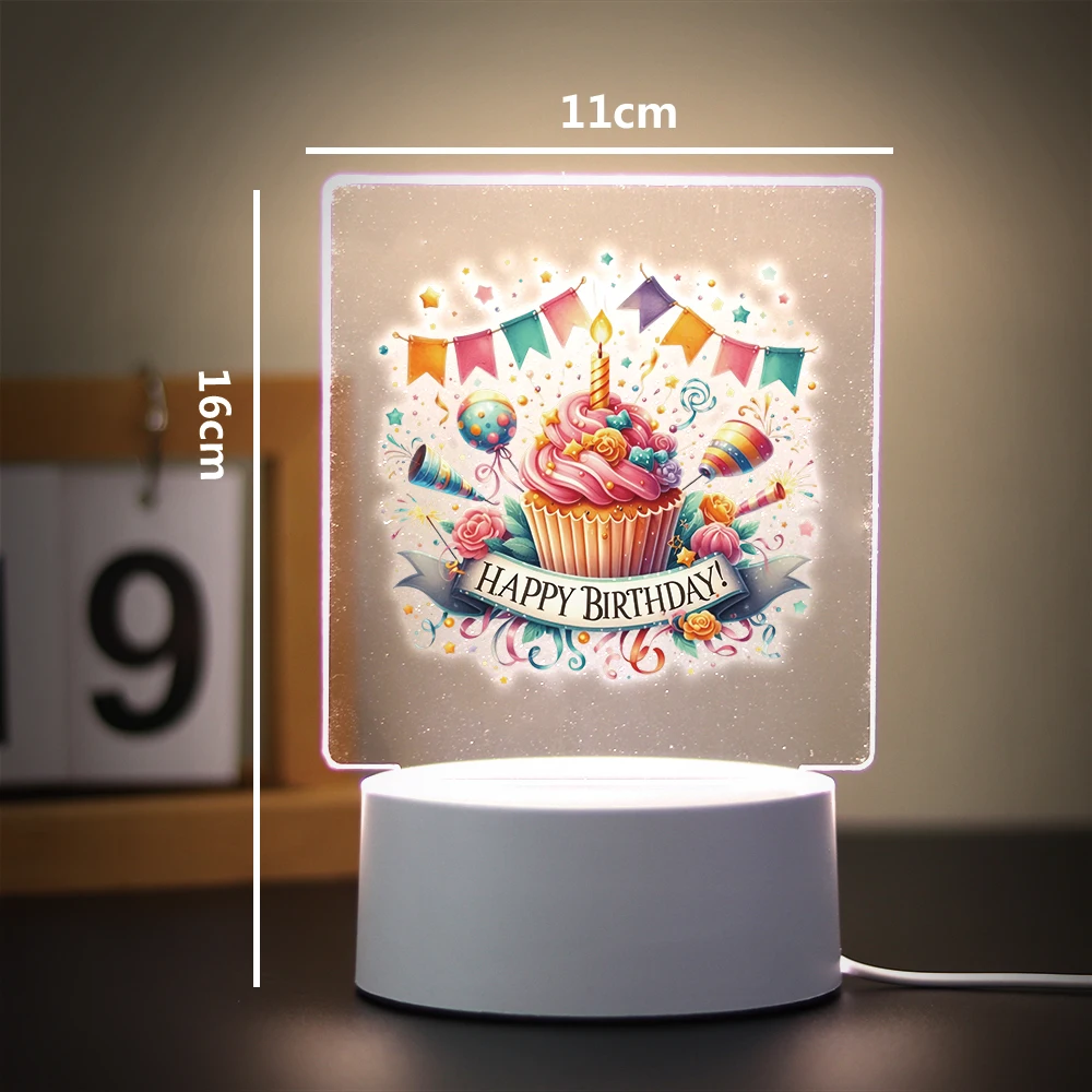 birthday Children'S Kids Night Light For Bedroom Decor Birthday Gift 3D Led Night Light