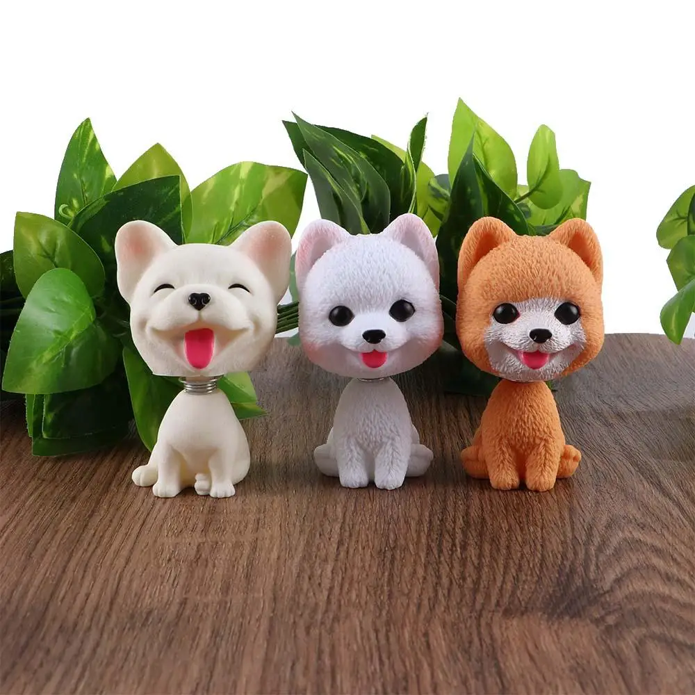 Tabletop Gift Decoration Gift Wobble Head  Simulation Dog Shaking Head Dog Car Ornaments Nodding Puppy  Bobblehead Dog