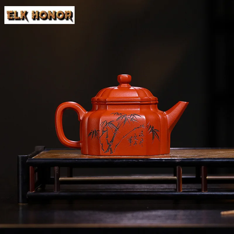 280ml Yixing Purple Clay Teapots Famous Master Handmade Pot Raw Ore Dahongpao Mud Kettle With Filter Chinese Zisha Tea Set