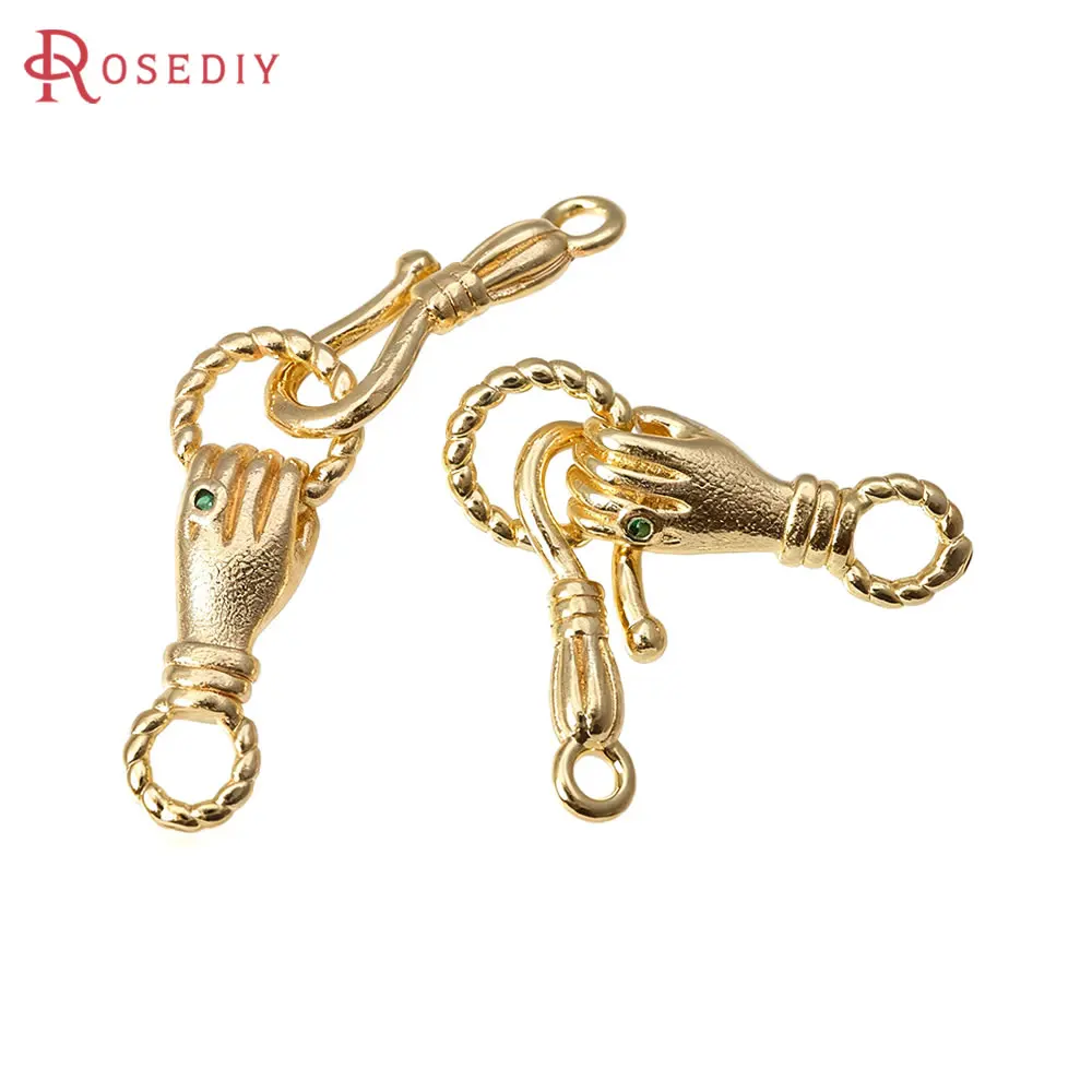 

18K Gold Color Silver Color Brass Necklace Bracelets Clasps Connector High Quality Jewelry Making Findings Diy Accessories