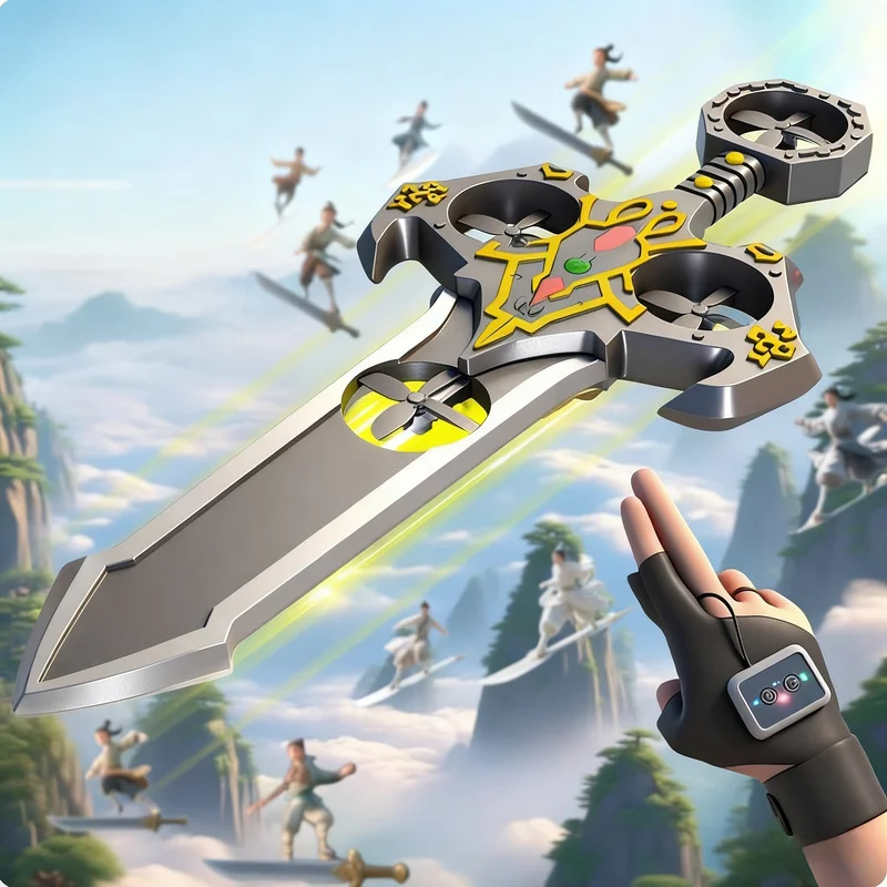 

New Six-Star Remote Control Flying Sword Toy Hand-Operated Induction Black Drone for Boys Technology-Fueled Airborne Play Gifts