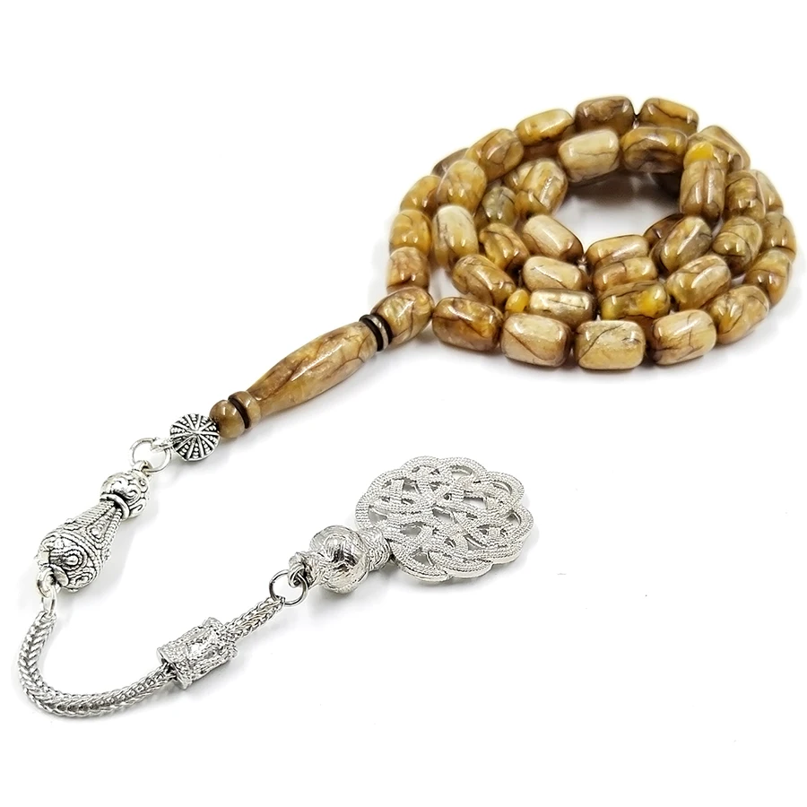 

Tasbih 45, четки, коричневый мусульманский браслет из смолы, исламские четки, подарок на Ид, арабский модный стиль, мисбаха