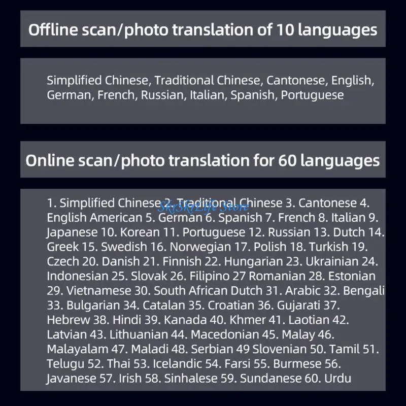 

E65E Portable Language Change Device Supports Many Languages Quick Text Scan Works Without Internet