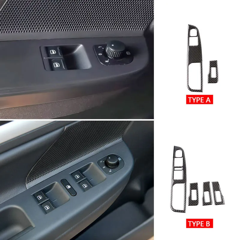 Car Interior Accessories Door Window Lift Panel Switch Buttons Frame Trim Cover For VW Golf 5 MK5 R32 GTI Plus Variant 2004-2009 view 2