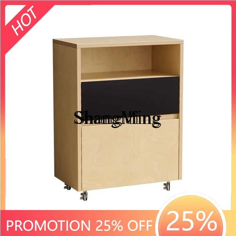 

ZYY exquisite medieval master bedroom bedside table simple modern birch multi-functional small dining side storage rack