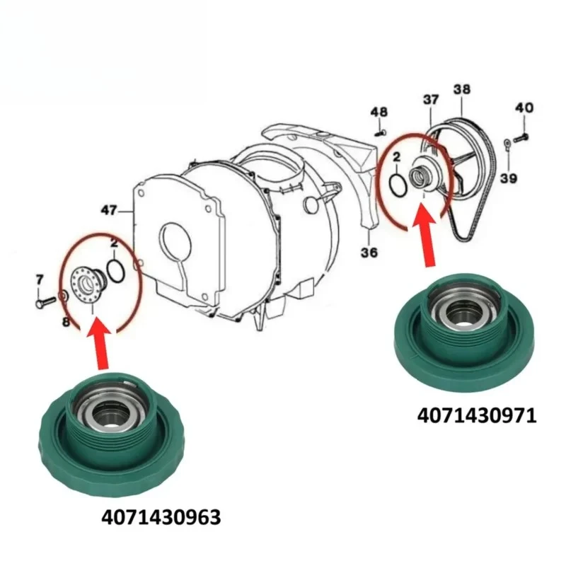 For Electrolux Zanussi top-opening drum washing machine front and rear bearing drum support kit uncovered type wrench