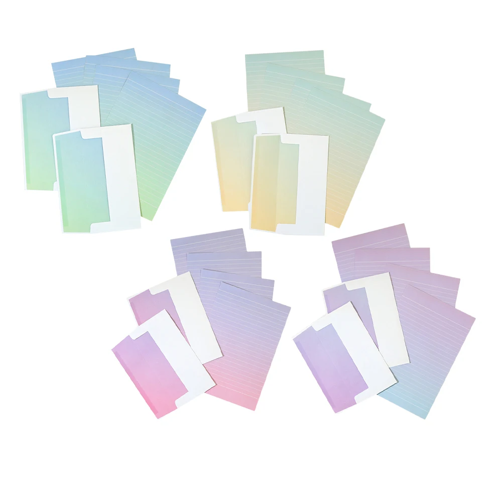 

Envelope Stationery Set 4 Sets Small Invitation Envelopes Letter Storage Writing Paper Gradient Color Fashion Elegant