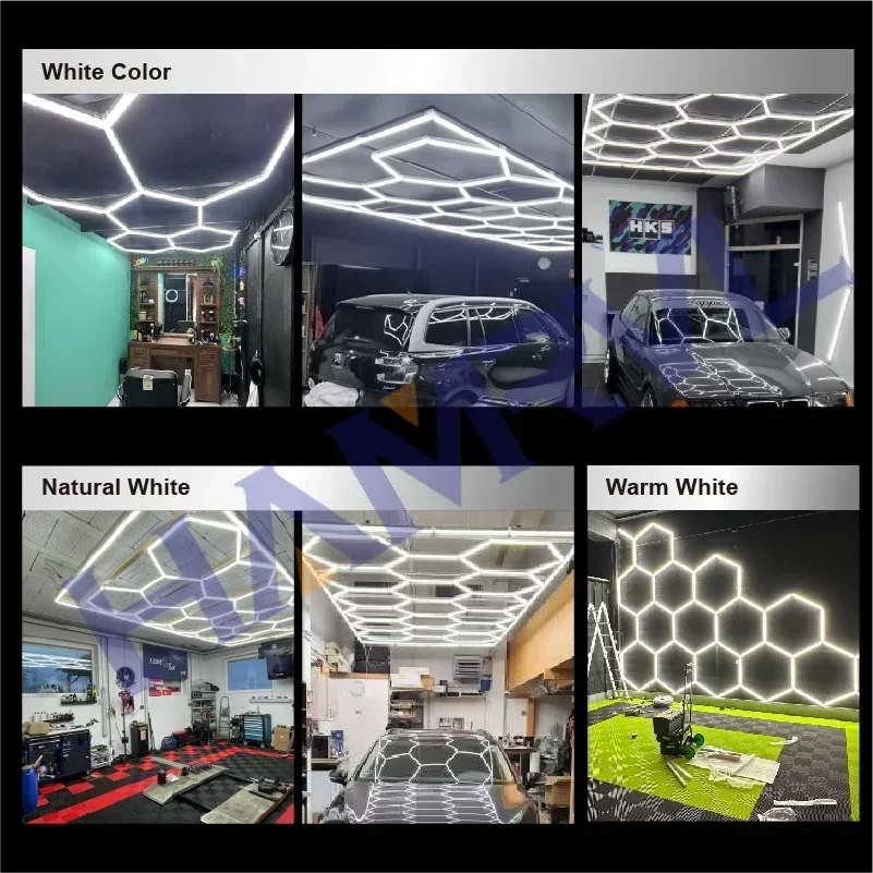 

Hexagon Light Honeycomb Light Led Hexagon White Warm/Natural 3000k 4000k Garage Light Lamp 110V-240V Led Tube Ceiling Workshop