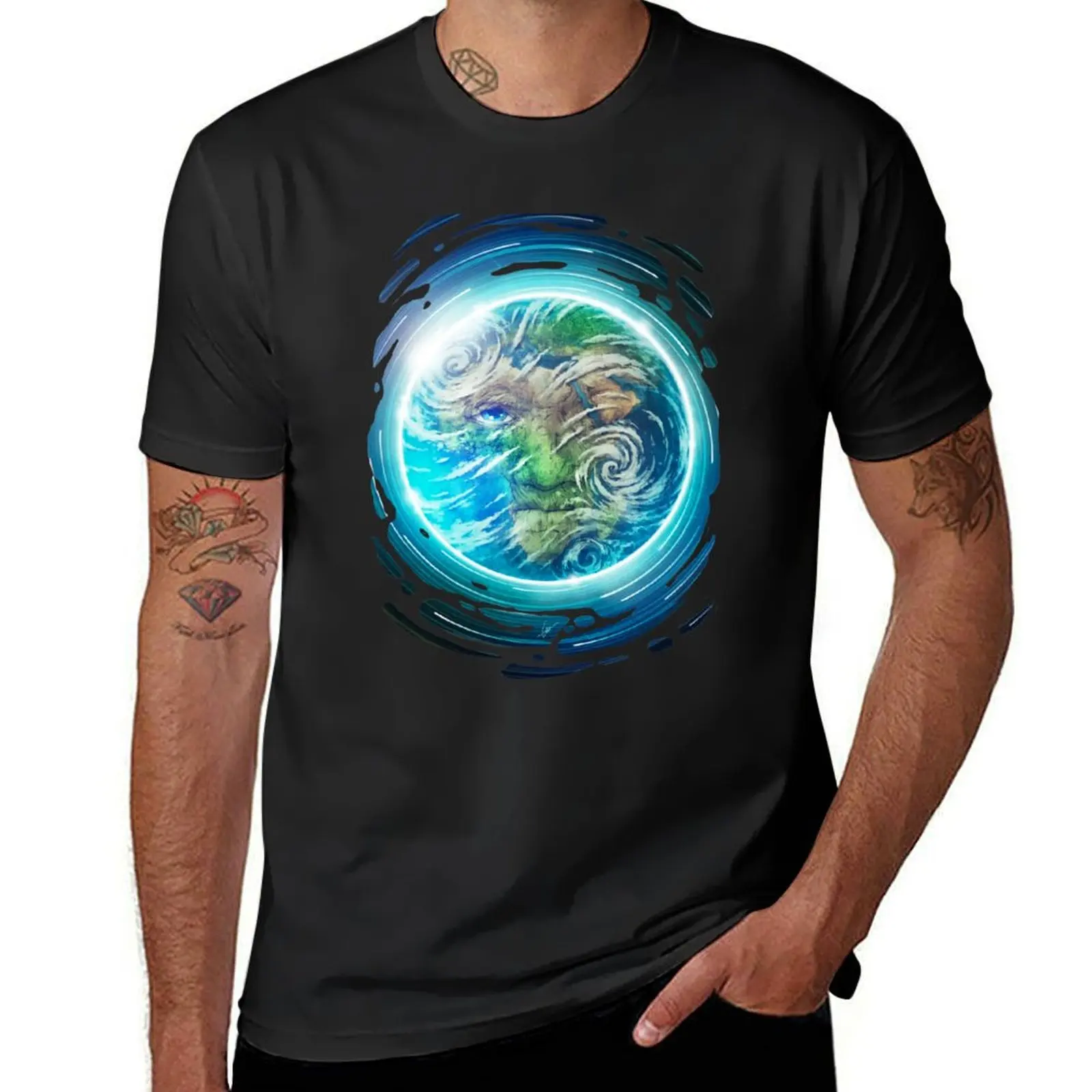 Earth II T-Shirt tops oversizeds customs mens big and tall t shirts