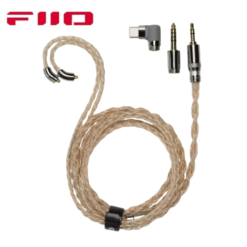 FiiO LC-RE Pro 2025 Headset Cable Gold Silver Copper Hybrid Interchangeable Type-C Plug MMCX Balanced Headphone Upgrade Cable