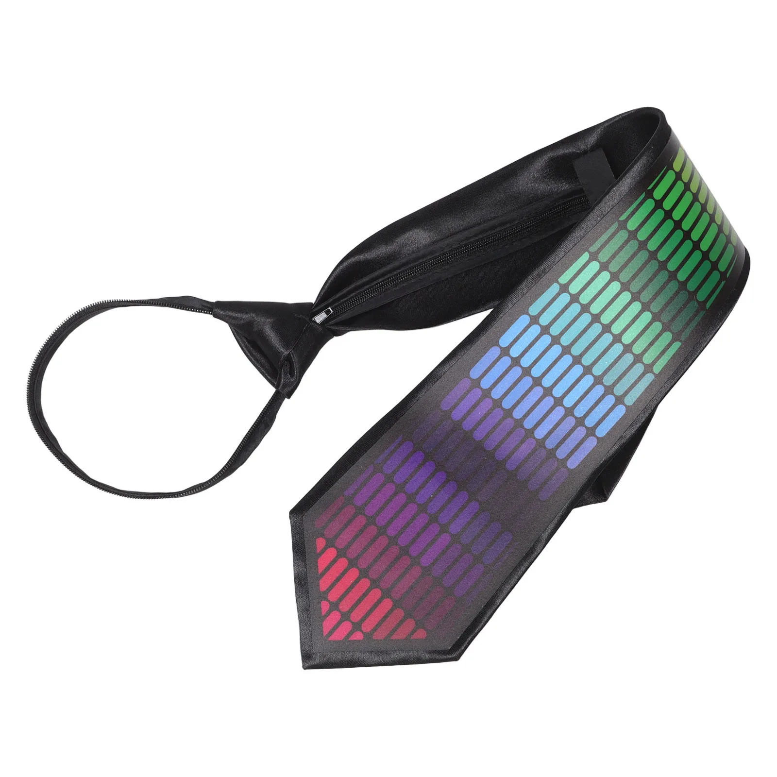 

Sound Activated Light Up Tie for Men LED Christmas Party Mardi Gras Halloween Novelty Rave Accessory Glowing Shining