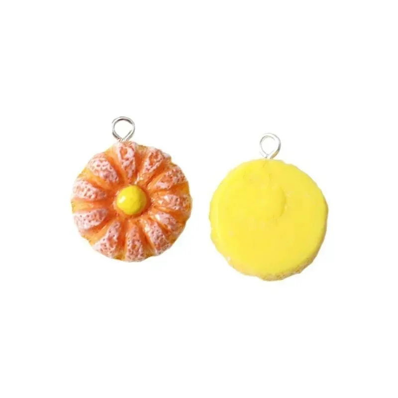 10Pcs Resin Simulation Food Charms Bread Cake Fried Egg Steamed Bun Pendants DIY Accessories for Phone Straps Jewelry Crafting - view 5