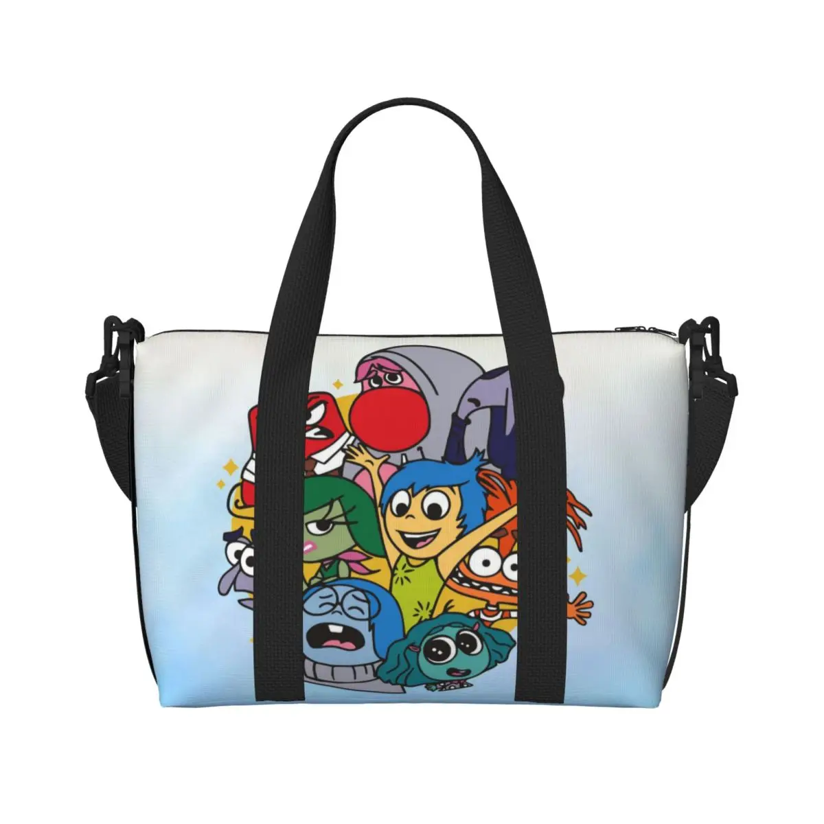 

Custom I-Insides Cartoon Out Tote Bag Women Large Capacity Gym Beach Shoulder Travel Bag