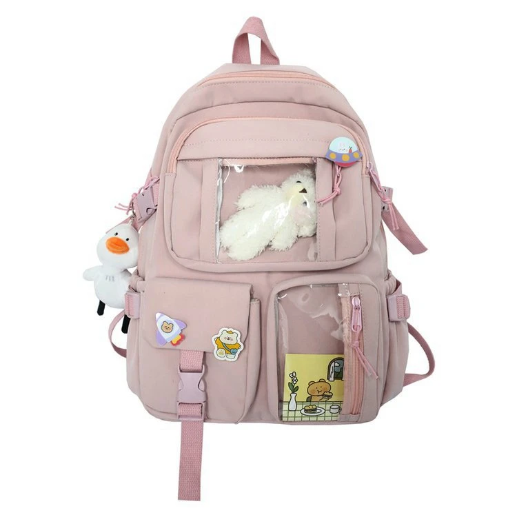 

Cute Women Large Capacity Backpack Nylon Female Schoolbag College Lady Laptop Backpacks Kawaii Travel Book