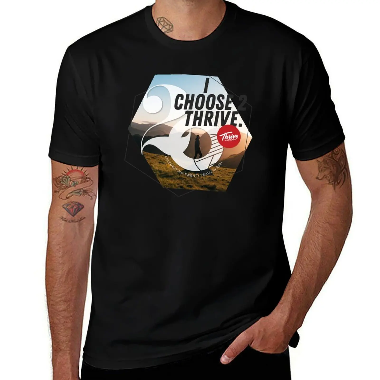 20e anniversaire J'ai choisi 2 THRIVE. T-shirt de sport respirant à manches courtes