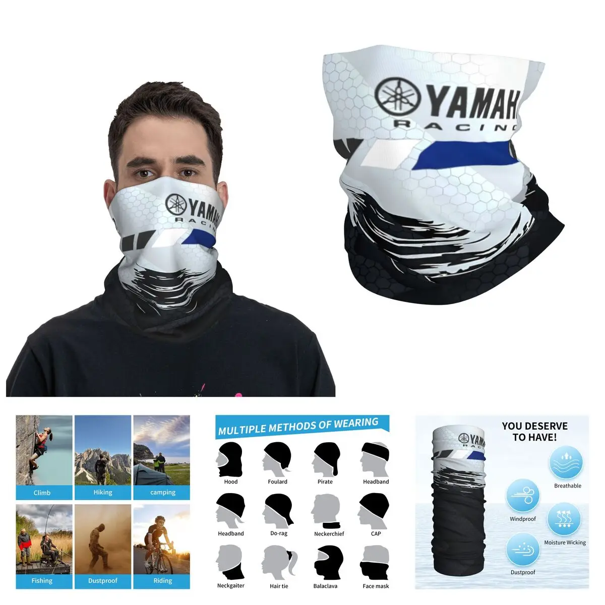 Popular Racing Limited Edition Bandana Neck Gaiter Motorcycle Club S-Yamahas Face Mask Hiking Unisex Adult Winter