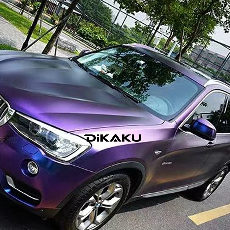 

Premium Stain Matte Chameleon Diamond Purple Red Vinyl Wrap Foil With Air Free Bubble For Vehicle Car Wrapping Decal