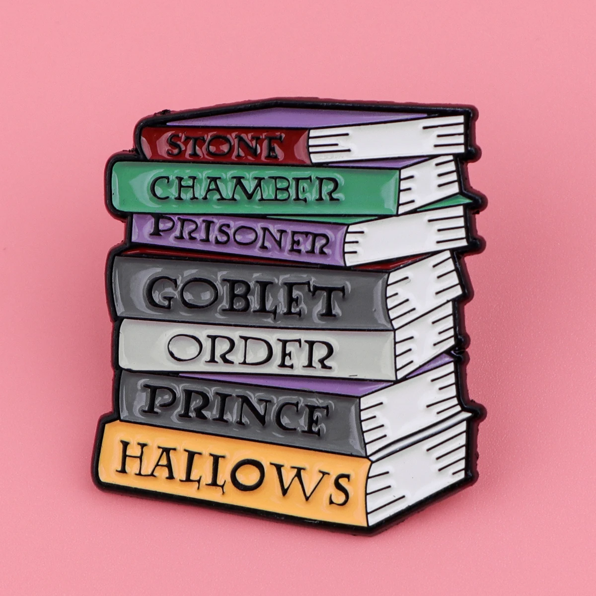 Bookworm\'s Delight Enamel Pin Black Cat Skeleton Brooches Lapel Pins Books Badges on Backpack Clothing Accessories Reader Gifts