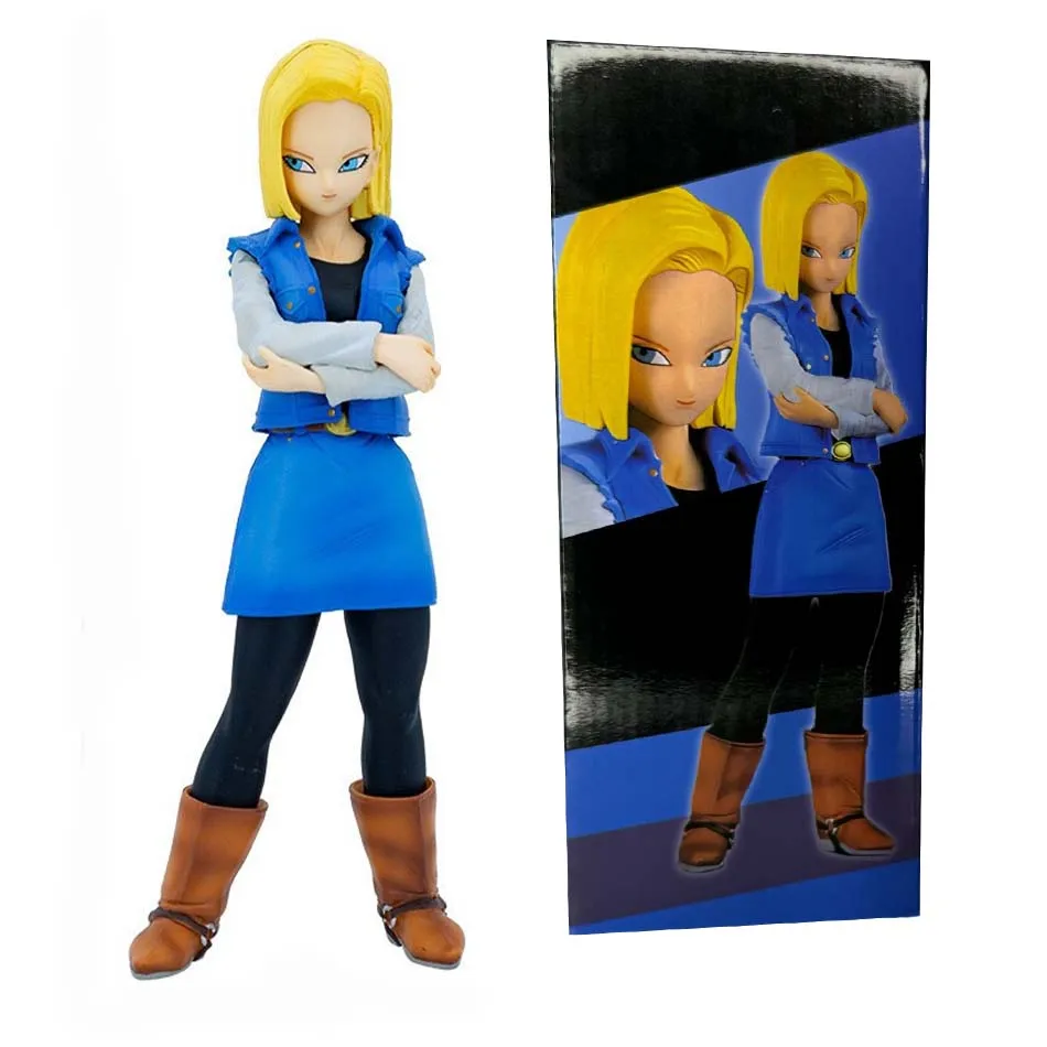 Hot Anime Dragon Ball Z Android 17 18 Figure Android 18 PVC Action Figures Collection Model Toys for Children Christmas Gifts