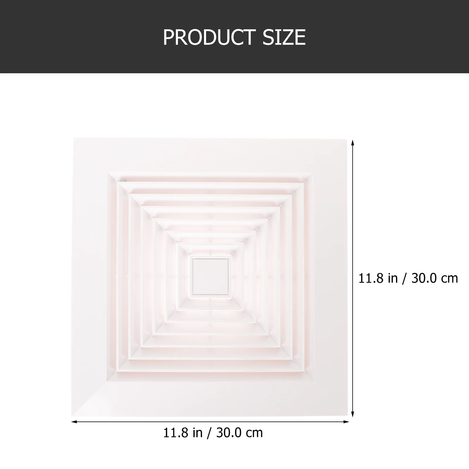 6-Inch Square Ceiling Grille Cover Plastic Air Vent Register Diffuser For Bathroom Kitchen Ac Return Ducts Indoor Exhaust