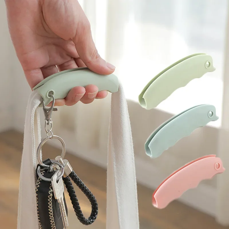 2pcs Silicone carry handle Clips Key Chain Buckle Prevent hand injury Shopping Bag Lifting Holder Handle Grip Easy Carrying Tool