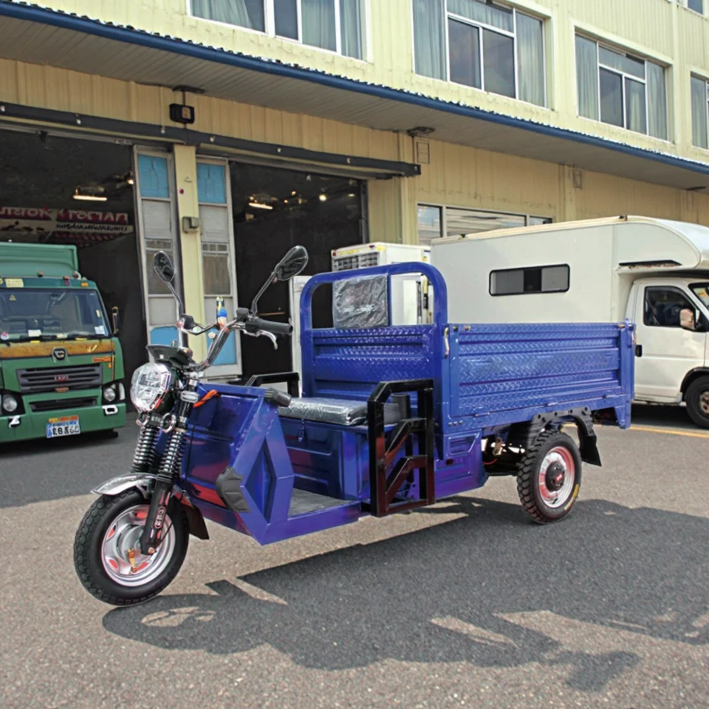Factory Outlet Heavy Duty 1200W Electric Cargo Tricycle Open Body with LCD Display Steel Material 400kg Payload 11-20km/h Speed