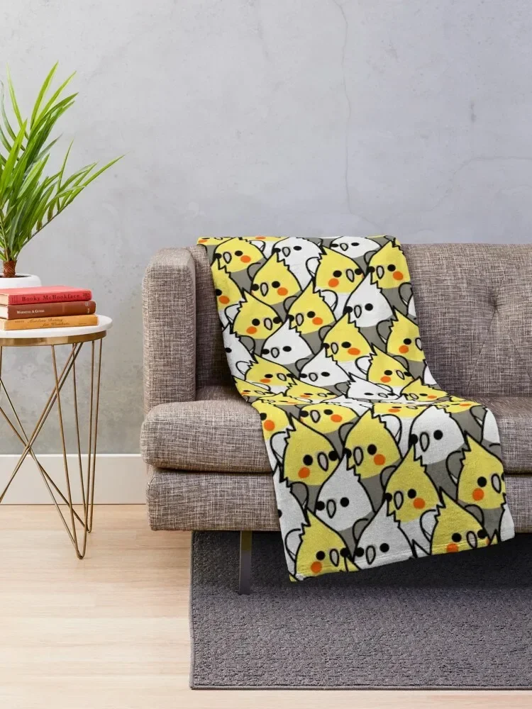 Too Many Birds! - Cockatiel Squad Throw Blanket Designers for sofa christmas decoration Soft Plush Plaid Blankets