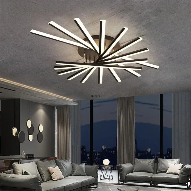 

Modern LED Chandeliers Indoor Lighting For Study Living Room Bedroom Lamps Gold/Black/White Lustre Lights fixtures