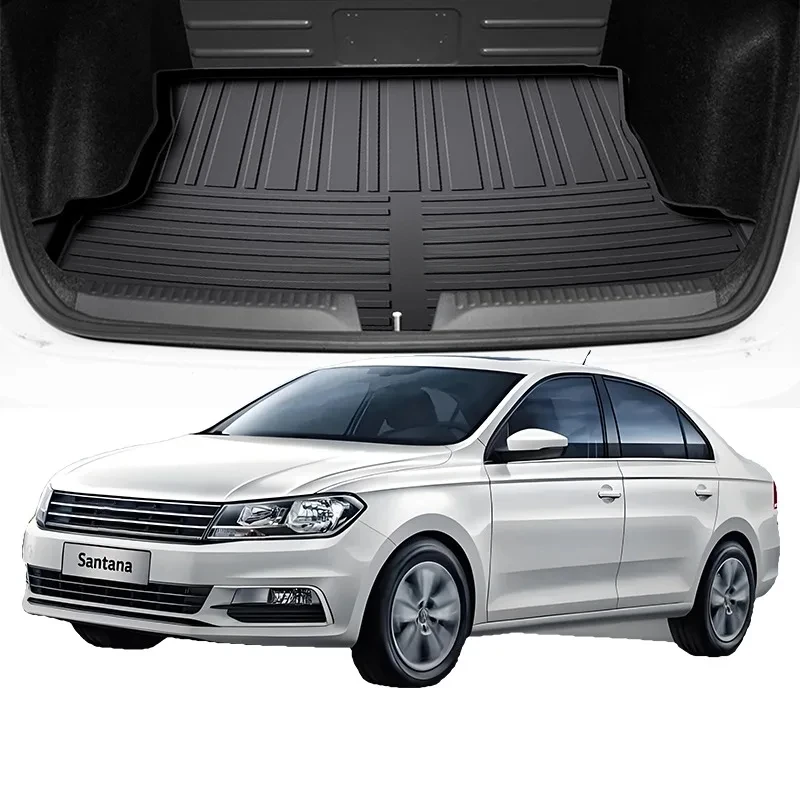 Upgrade TPE Car Rear Trunk Mats Storage Pads Cargo Tray Dustproof Waterproof Protecion Cushion For Volkswagen SANTANA 2013-2024