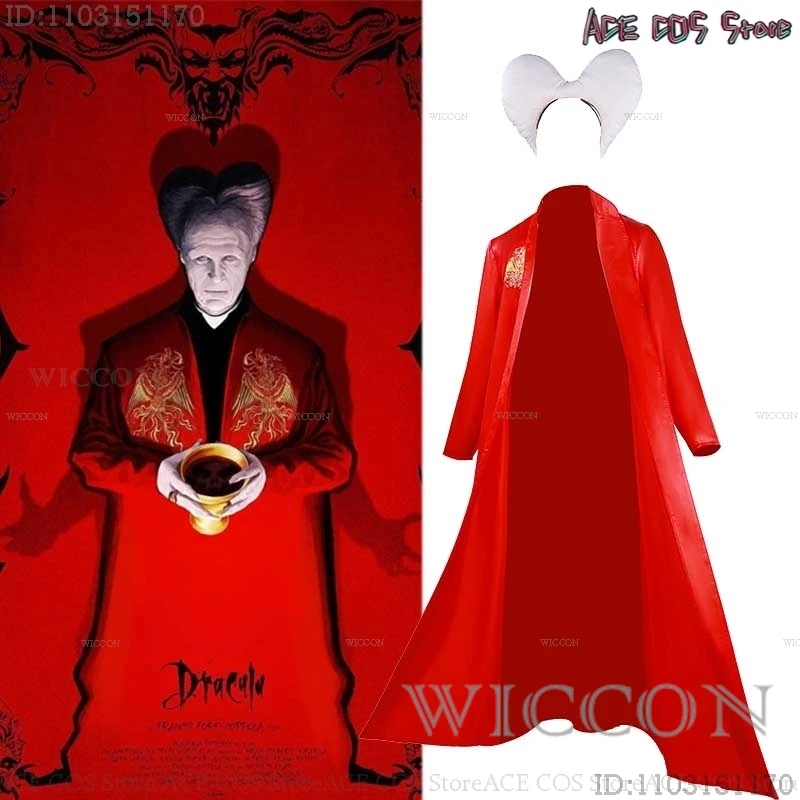 Bram Stoker's Dracula strój wampira czerwony Halloween kostiumy na przyjęcie bożonarodzeniowe Cosplay dorosły mężczyzna Halloween płaszcz klasyczny film 1992