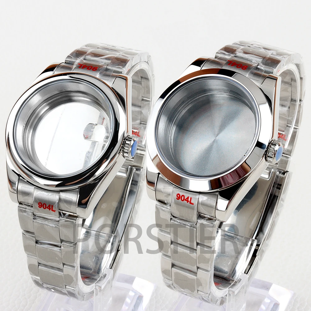 

36mm/39mm NH35 Watch Case Oyster Brushed Bracelet Solid 316L Stainless Steel for Datejust NH35 NH36 Movvement 28.5mm Dial