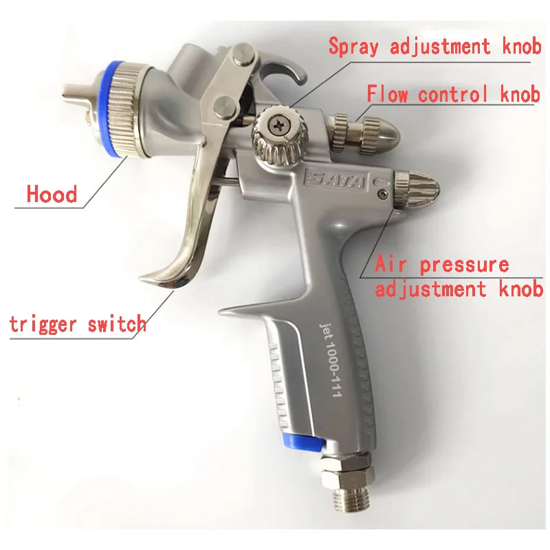 Germay original genuine Sata spray gun 1000-111 car paint spray gun upper pot 1.3 nozzle clear paint color paint gun