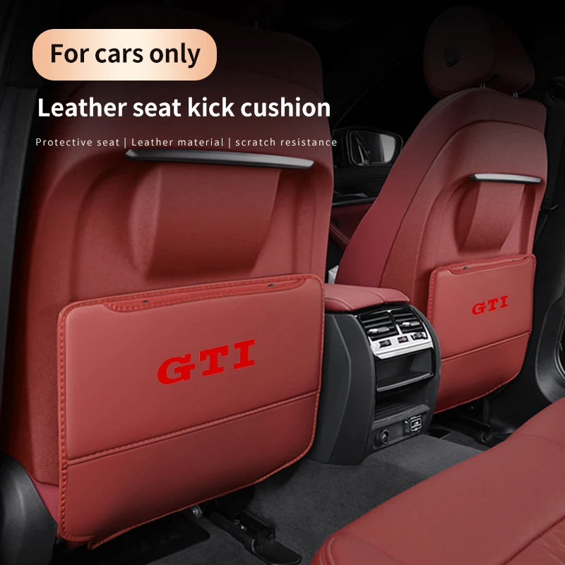 Car Seat Back Protection Anti-Kick Pad Rear Seat Back Storage Bag For Volkswagen GTI Golf Tiguan Passat Touareg Magotan Scirocco