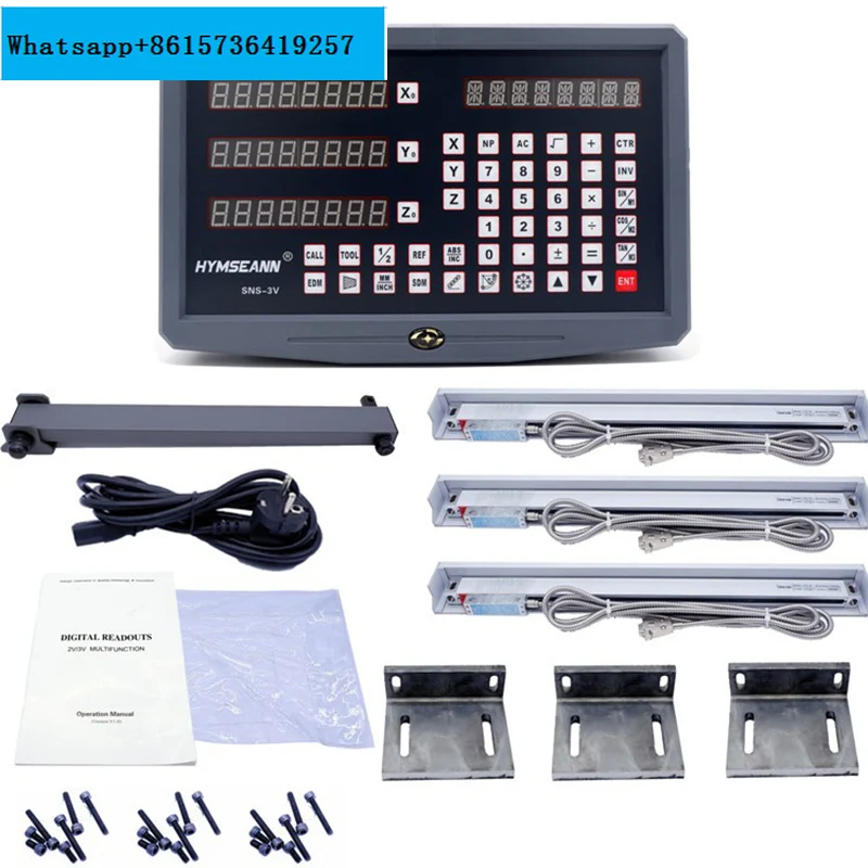 

Sns-3v Digital Display Meter 3-Axis Milling Machine With Three 50-1000 MM Electronic Grating Ruler Displacement Sensors