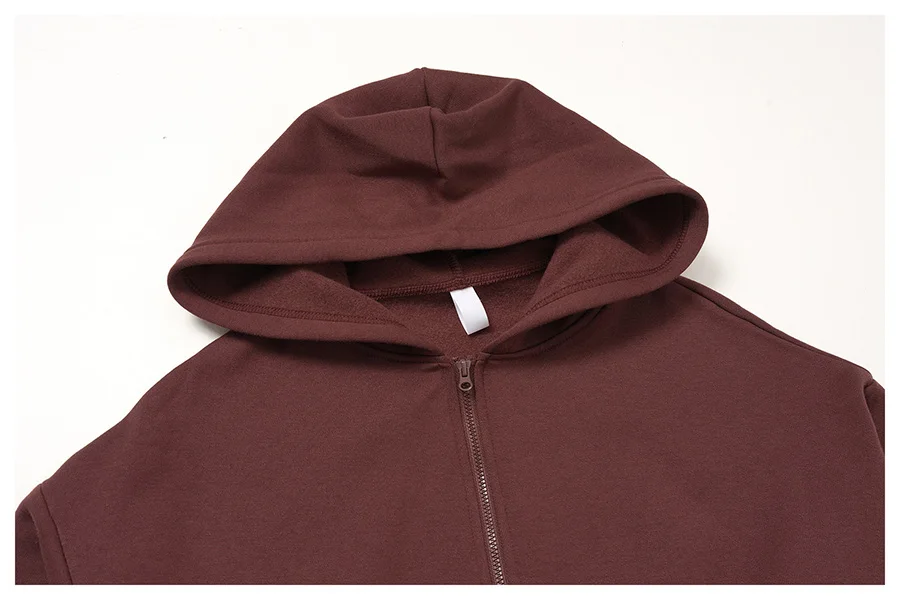 Neue Mode Damen Winter Fleece Pullover 2-teiliges Set Lässiger Kurzer Mantel mit Kapuze Reißverschluss Sport-Trainingsanzug Jogginghose Fitness-Set – Detail 33