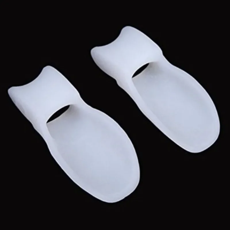 Corrector de pulgar de Gel de silicona, separador Protector del dedo pequeño, alisador de dedos Valgus, herramienta de almohadillas de alivio para el cuidado de los pies