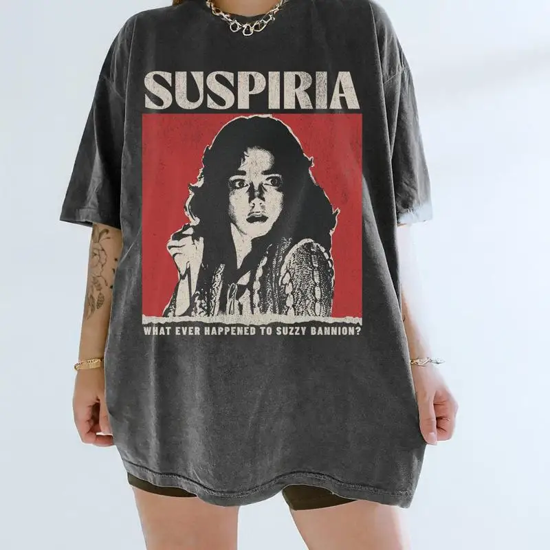 Vintage Suspiria Retro T Shirt Comfort Colors Horror Scary Movie Holiday
